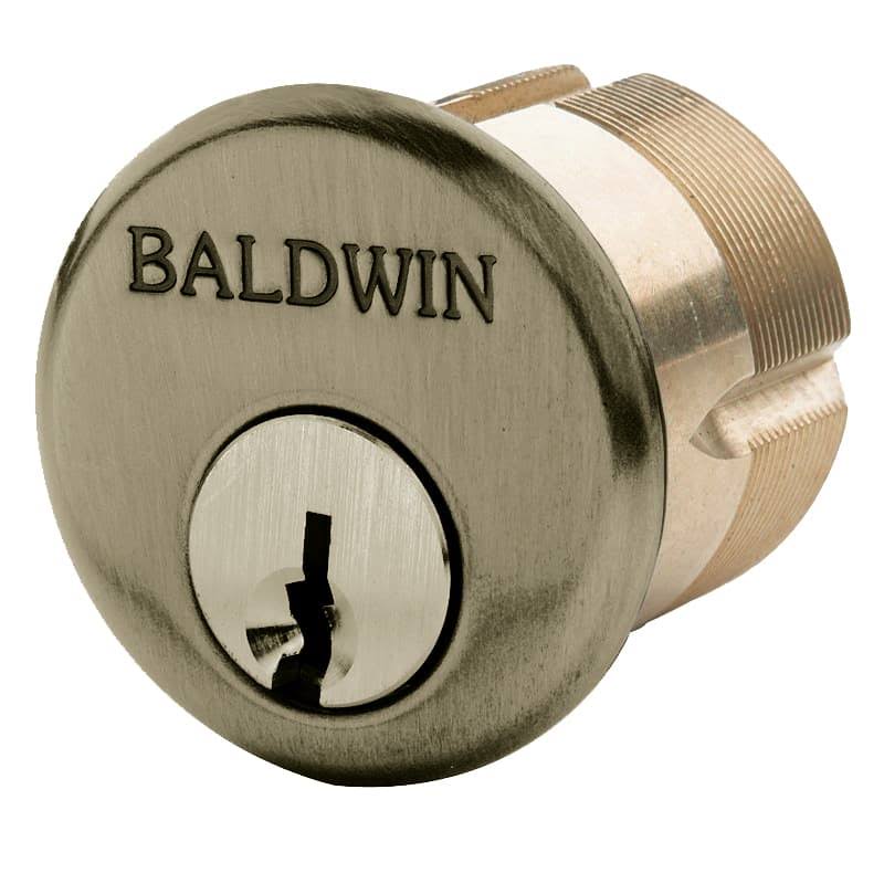 Satin Brass and Black Mortise Cylinder V222086