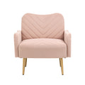 Velvet Single Sofa Chair with Rose Golden Metal Legs Q620