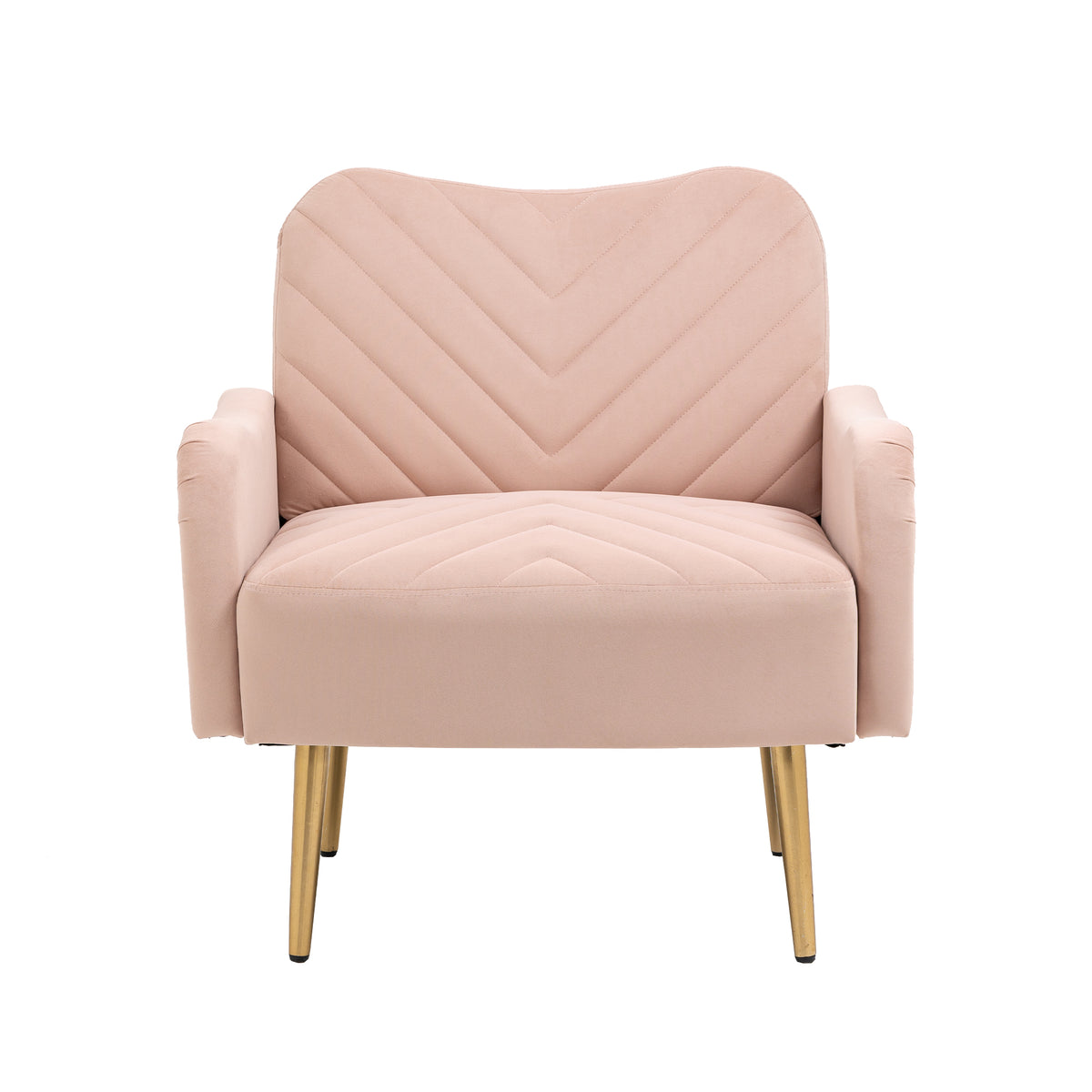 Velvet Single Sofa Chair with Rose Golden Metal Legs Q620