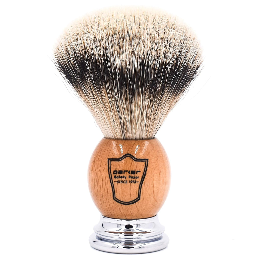 Olivewood Silvertip Badger Shaving Brush & Stand Pack of 2 N448712