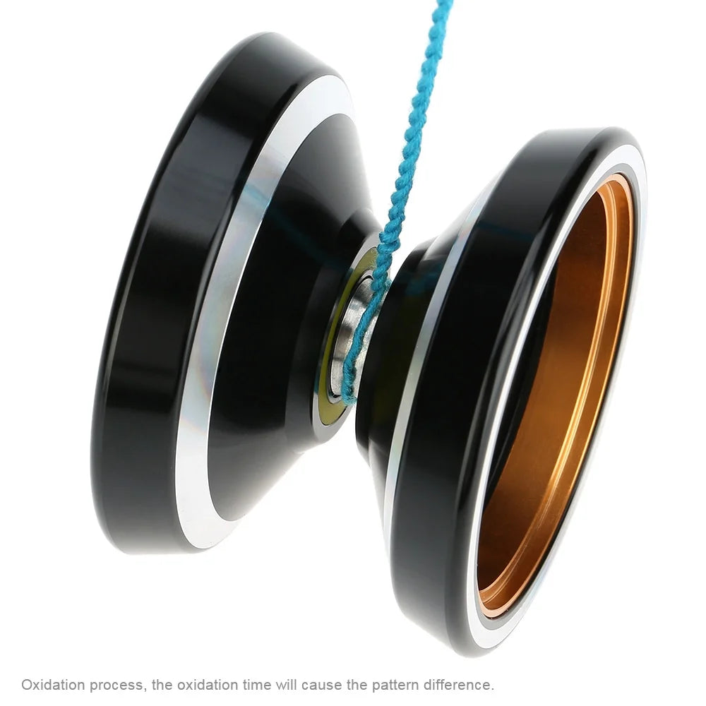 Black Aluminum Alloy Yo-yo with Spinning String C355