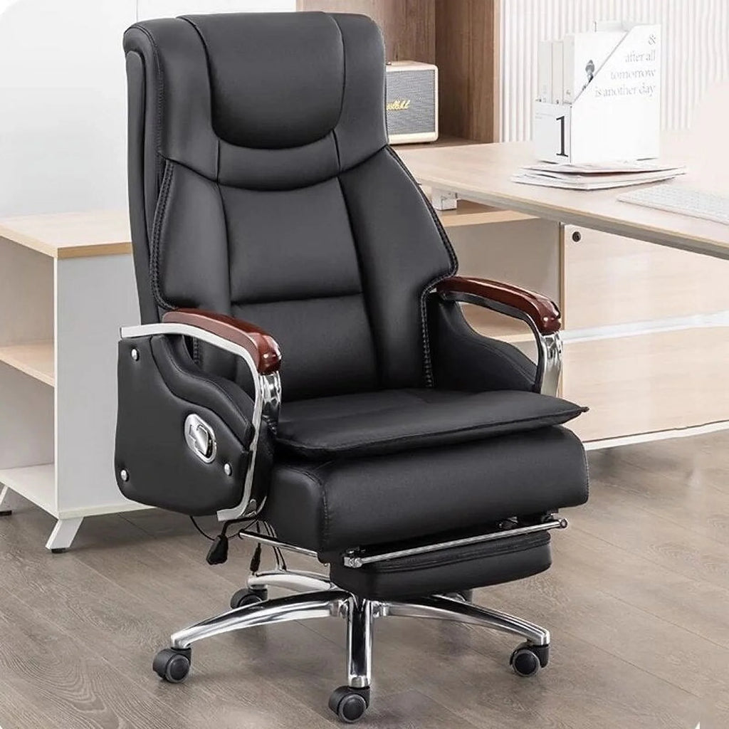 Leather Office Chair with Wheels P641