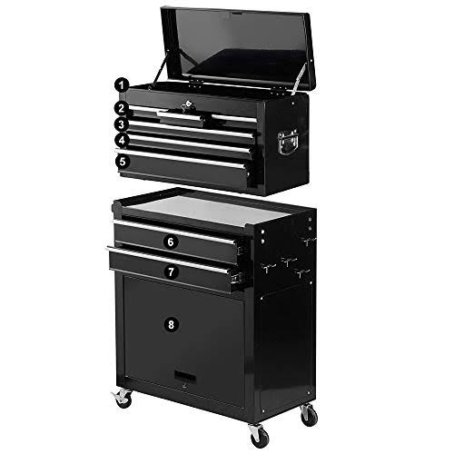 2pcs Rolling Tool Box with Sliding Drawers E46006