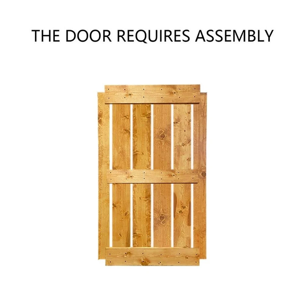 Stained Wooden Sliding Barn Door (Sage Green - 30 x 84) I843