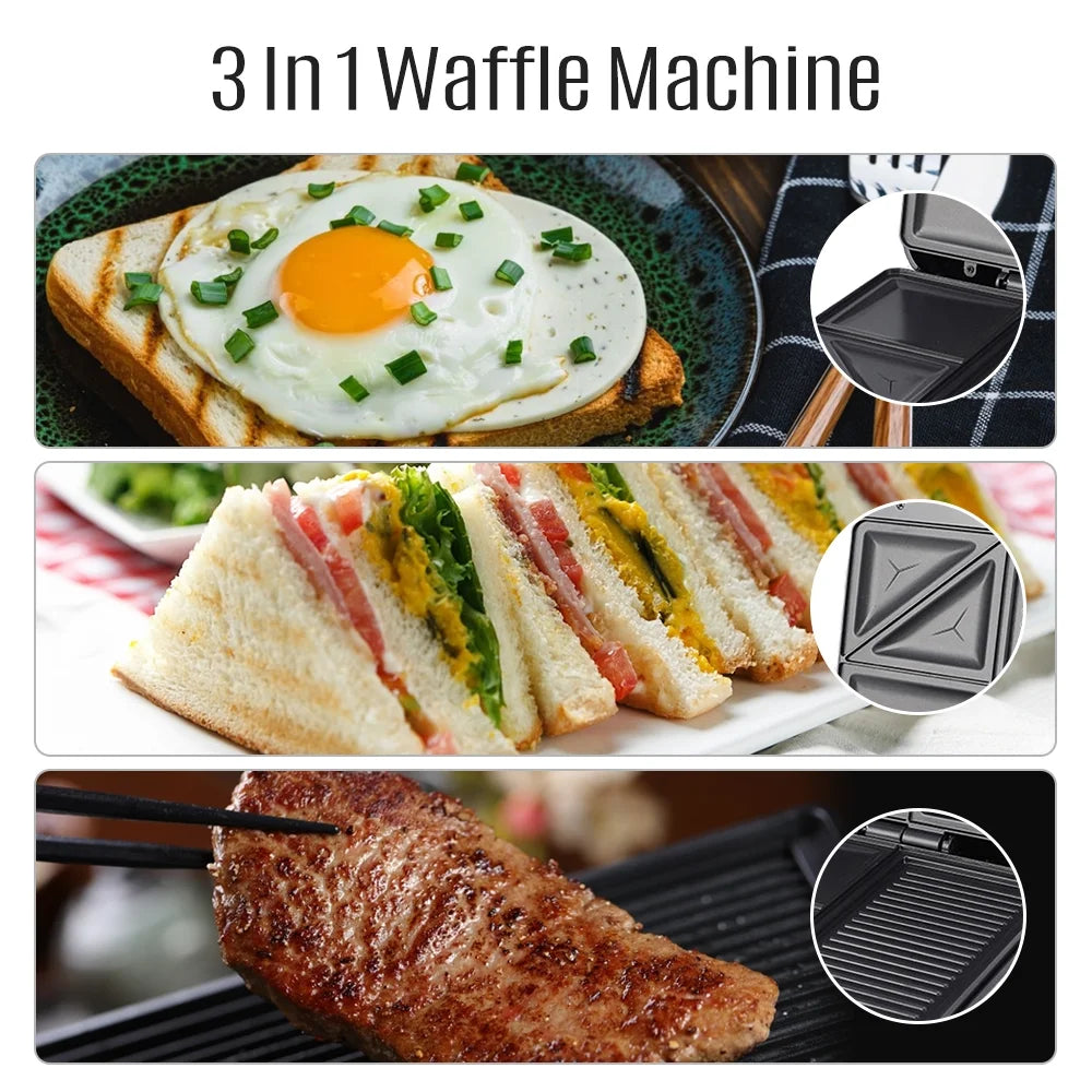 1400W Non-Stick Electric Grill Waffle Maker R2257