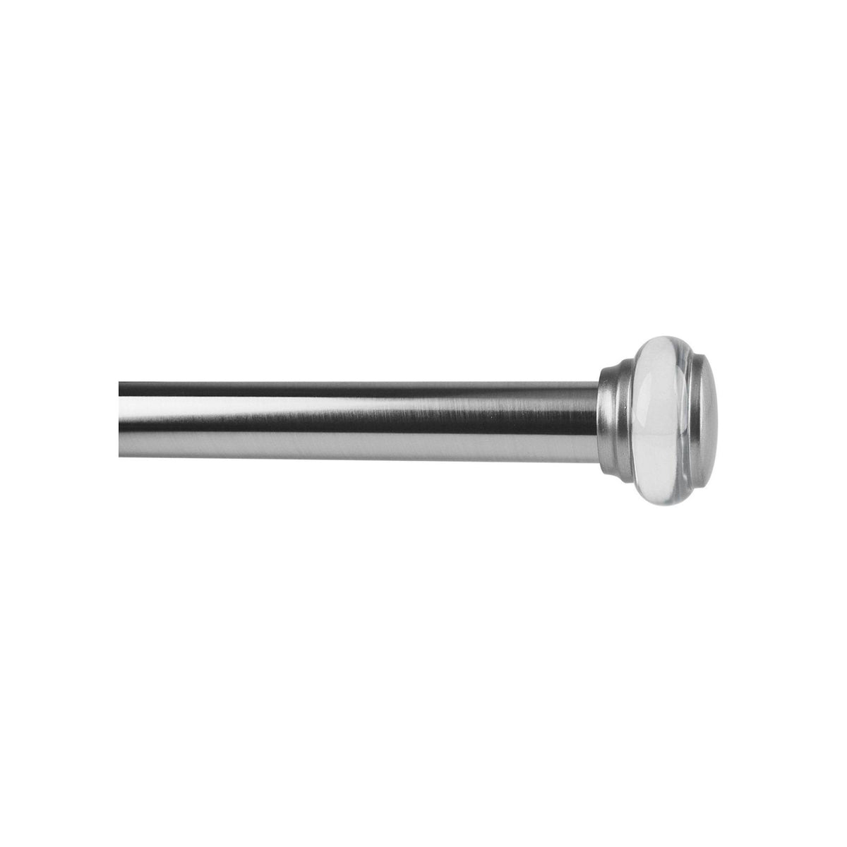 1 1/8x22 Rod Set with Finial Brushed Nickel S223