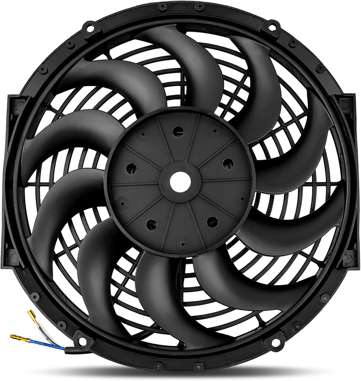 2x12 Inch Electric Radiator Cooling Fan 1750 CFM 12 Volts 80 Watts Pack of 2 B820
