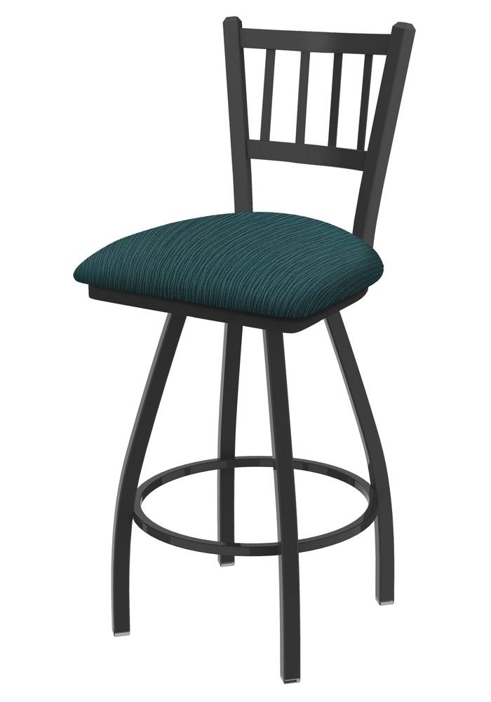 Swivel Extra Tall Bar Stool with Pewter Finish and Graph Tidal Seat W511648