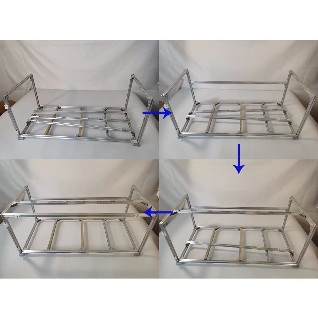 Mining Rig Frame Open Case with 6 PCIe Risers M5346