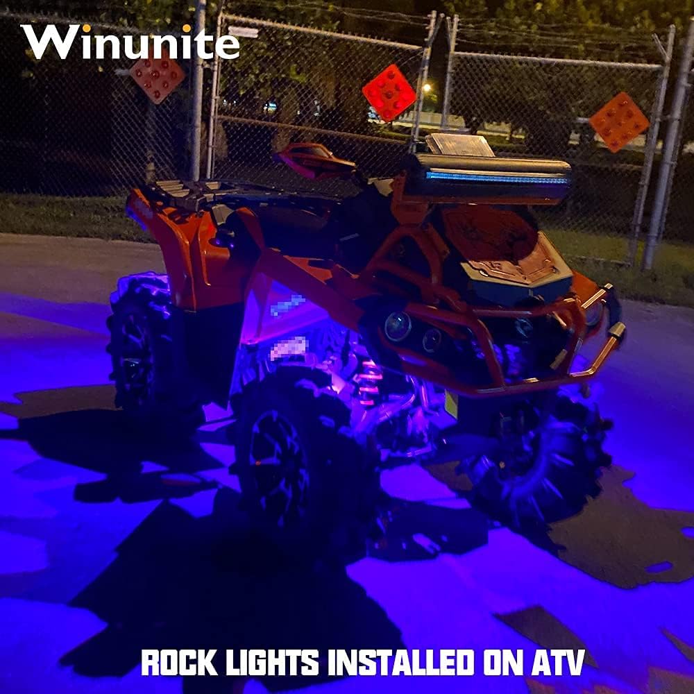 12 Pods RGBW LED Rock Lights with Remote Control Q42967