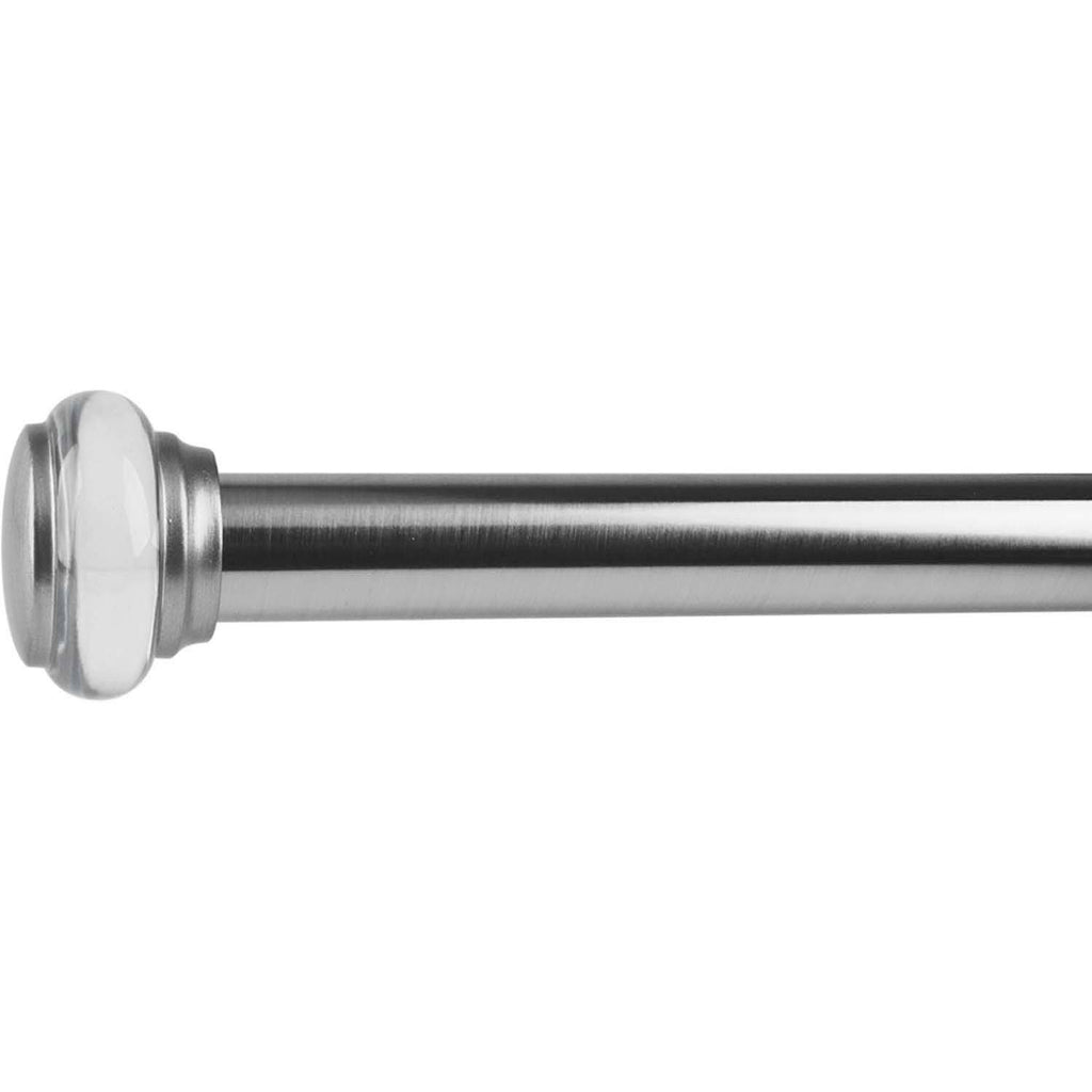 1 1/8x22 Rod Set with Finial Brushed Nickel S223