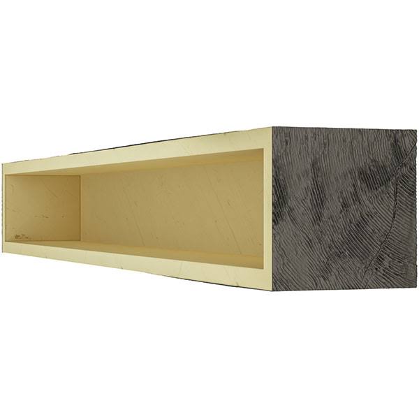 Rough Sawn Faux Wood Fireplace Mantel, Burnished Cedar E97858