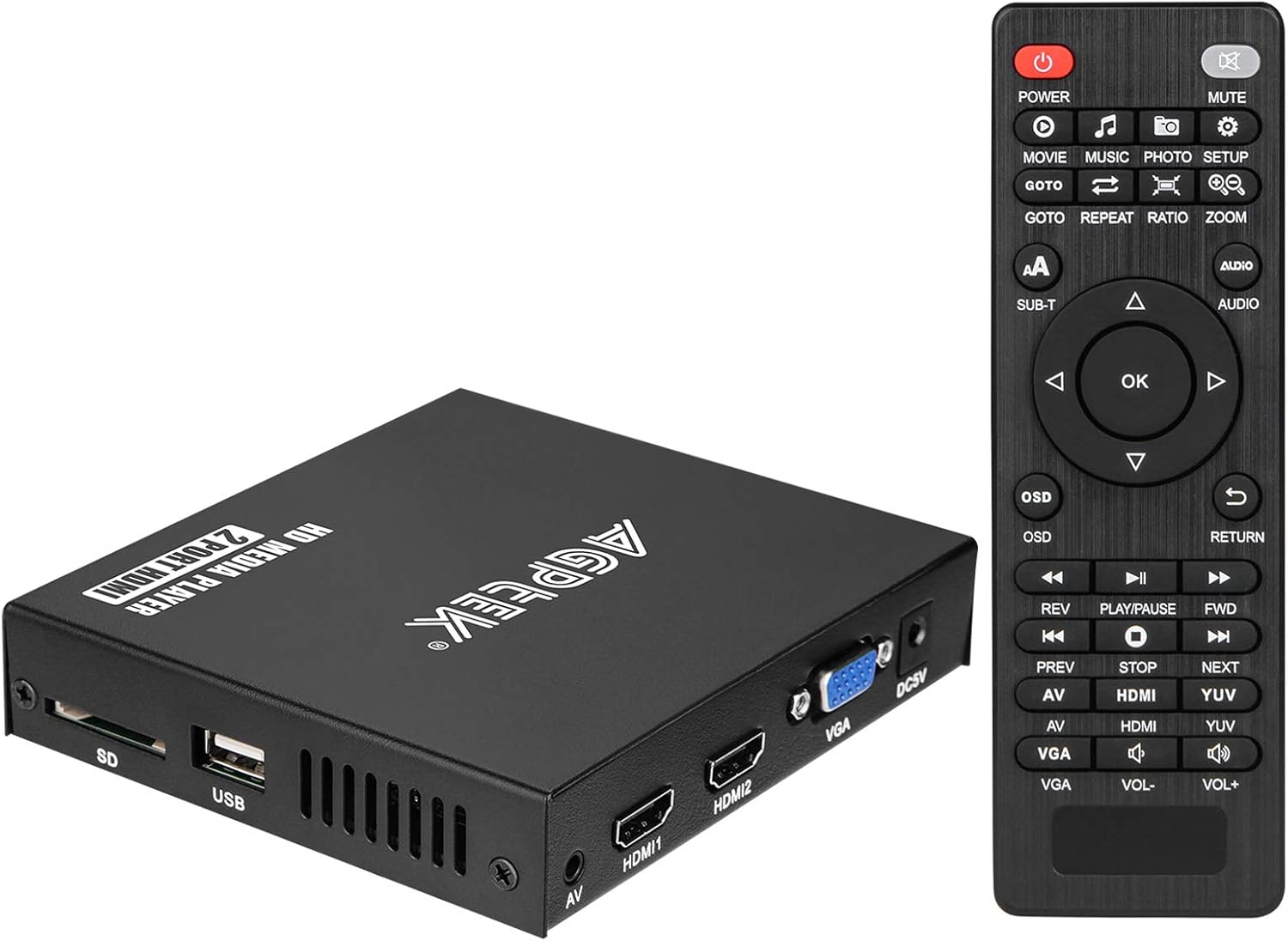 1080P Dual HDMI Media Player with USB/SD/HDD Support, Pack of 2 E657150