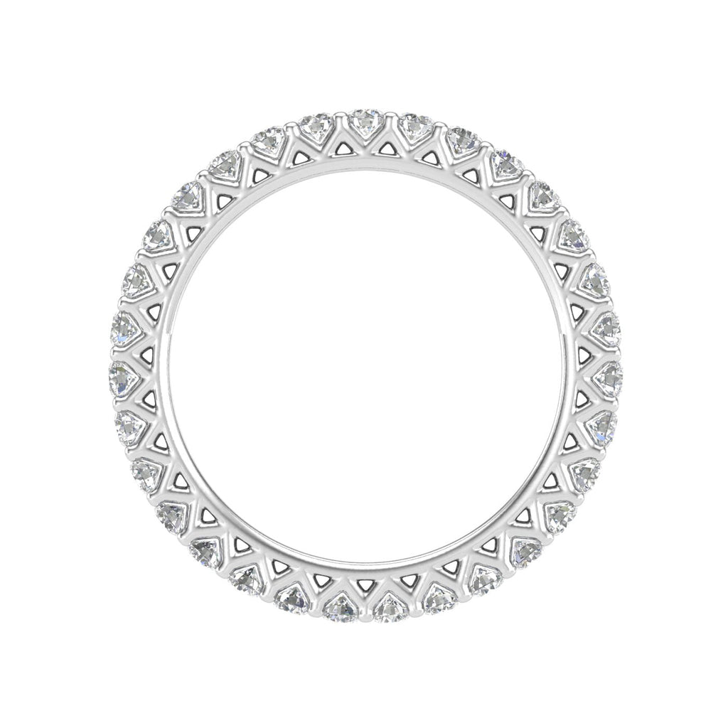 10k White Gold Eternity Band Ring F220