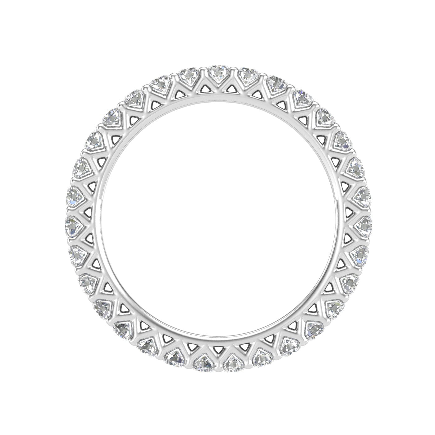 10k White Gold Eternity Band Ring F220