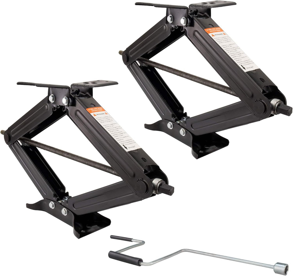 RV Scissor Jack 5000 LB Capacity Heavy Duty Leveling Jack 2-Pack W203