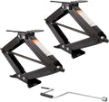 RV Scissor Jack 5000 LB Capacity Heavy Duty Leveling Jack 2-Pack W203