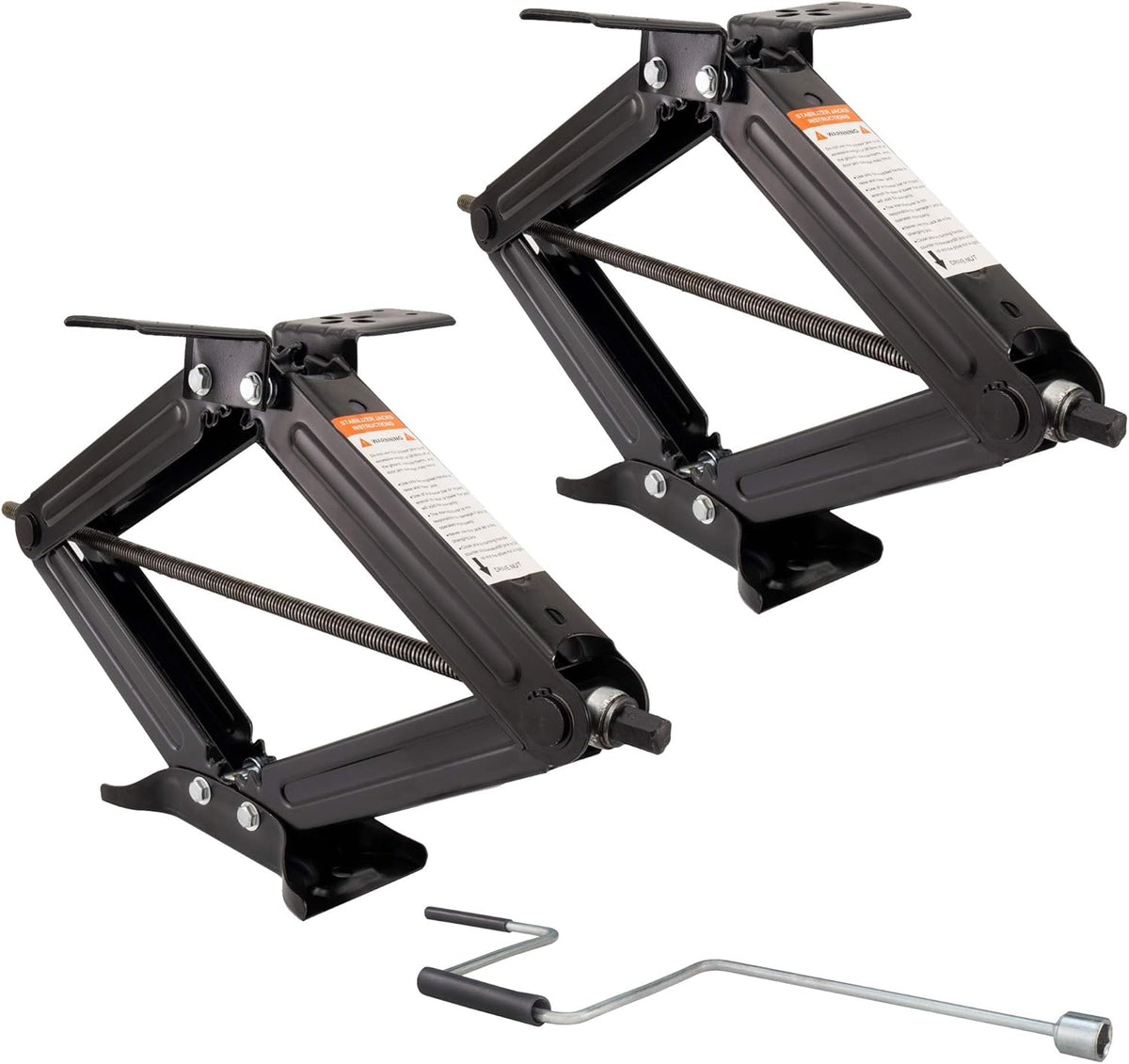 RV Scissor Jack 5000 LB Capacity Heavy Duty Leveling Jack 2-Pack W203