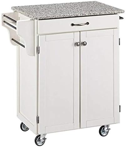 White Stainless Steel Top Kitchen Cart J453