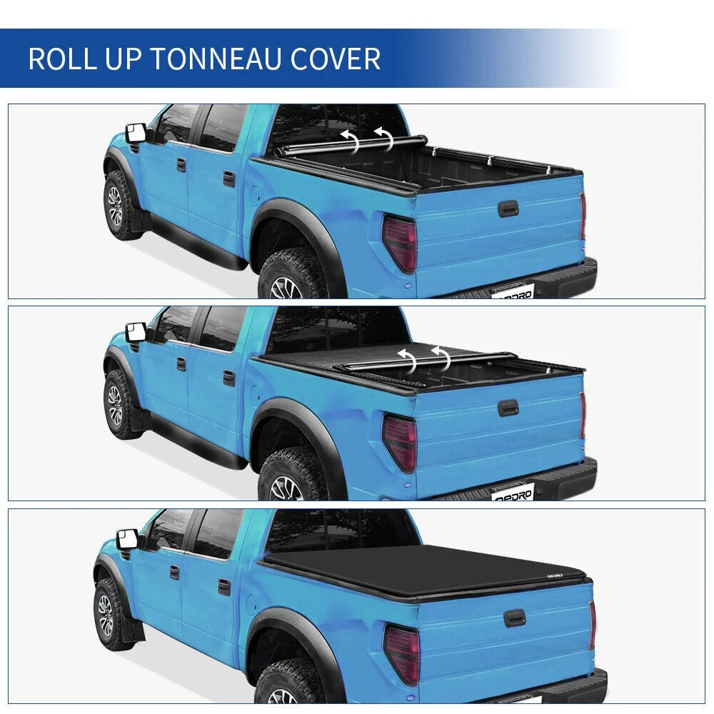 6.6ft Soft Roll up Truck Bed Tonneau Cover Z188