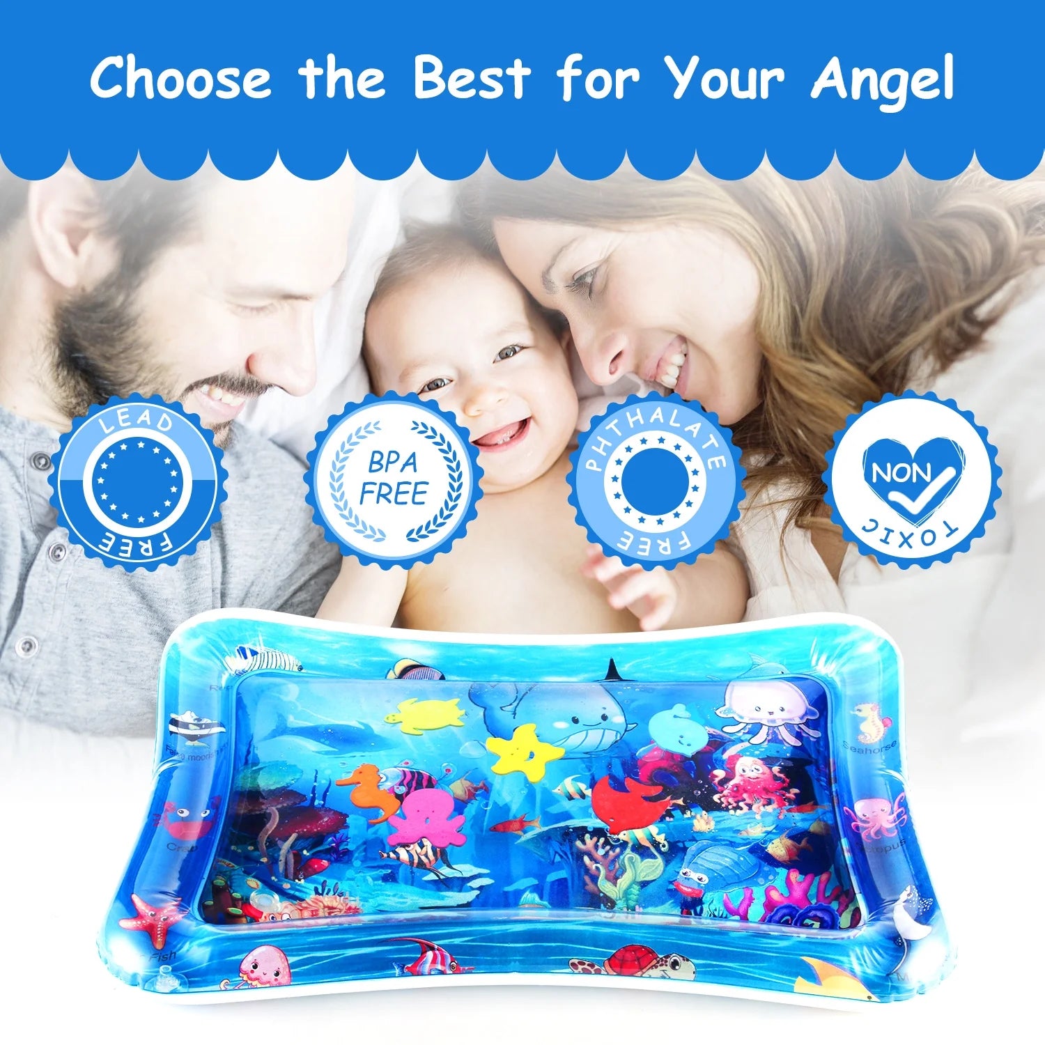 Tummy Time Baby Water Play Mat Toys for Infant Early Development Activity Centers A970