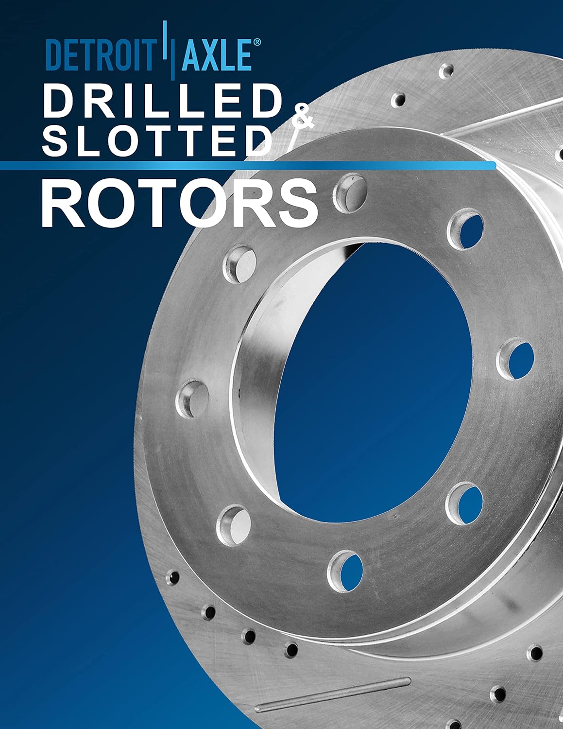 Drilled and Slotted Rotors with Brake Pads 6pc Set B900134