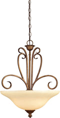 Ebony Gold Finish Three-Light Interior Pendant I425