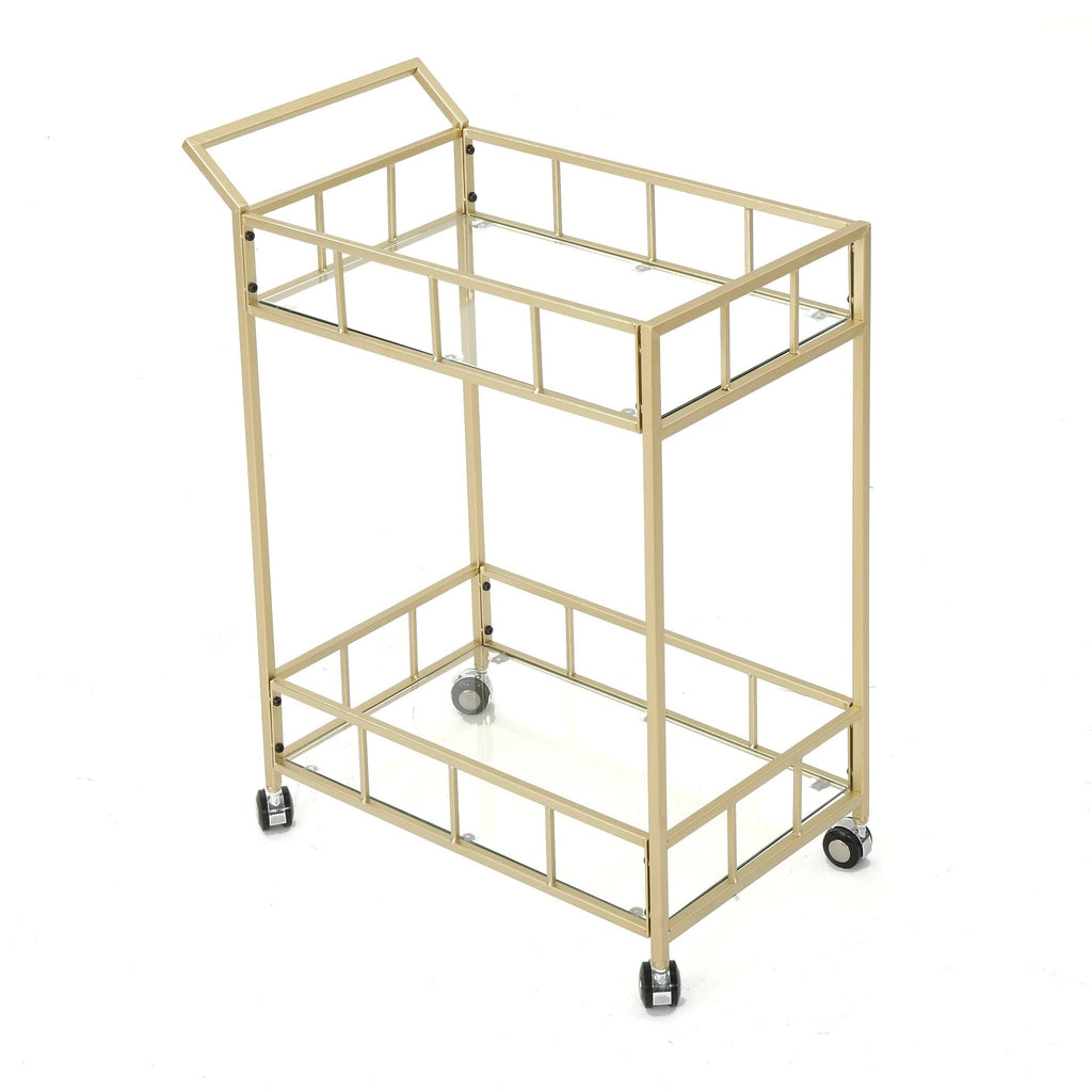 Black Glass Bar Cart T738