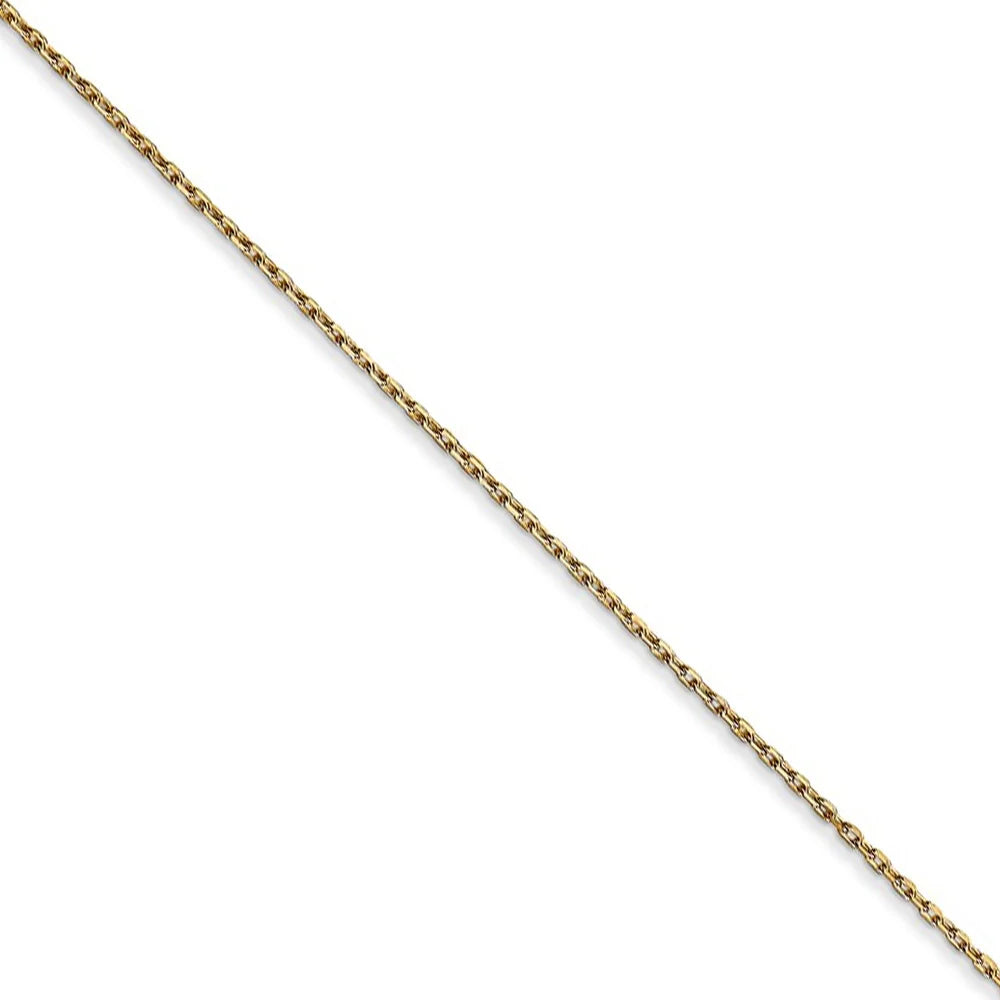 14k Yellow Gold Taurus Zodiac Diamond Cut Necklace - 16 Inch G135233
