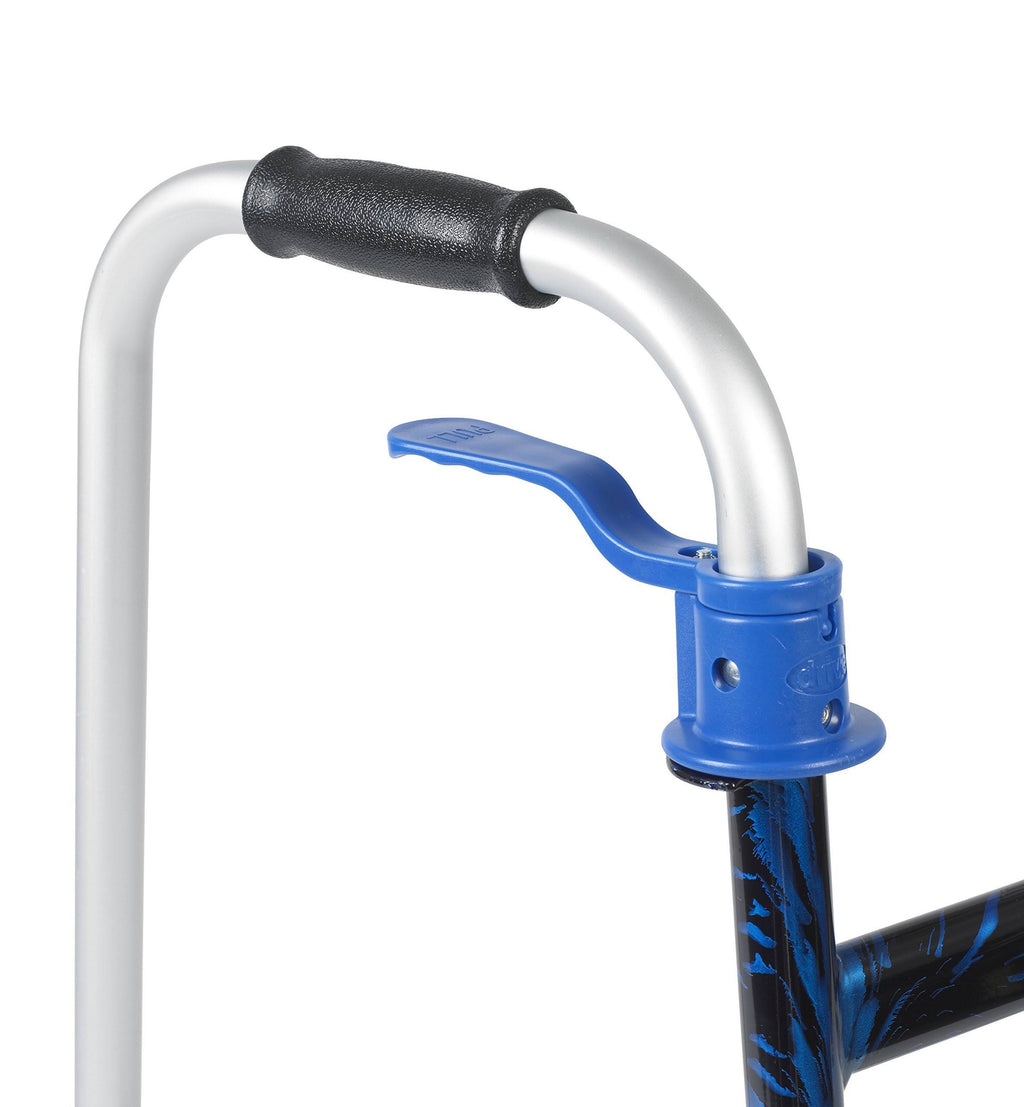Trigger Release Folding Walker Brushed Steel O8623