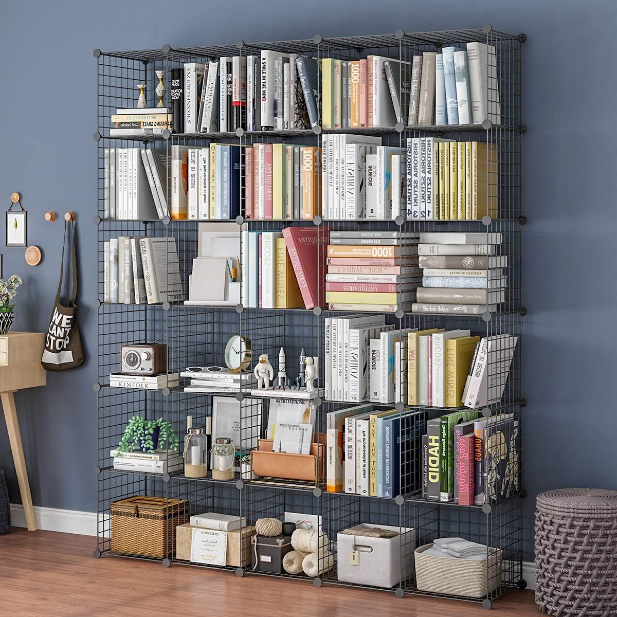 14x14 Wire Cube Storage, 25-Cube Modular Shelving Unit C877765