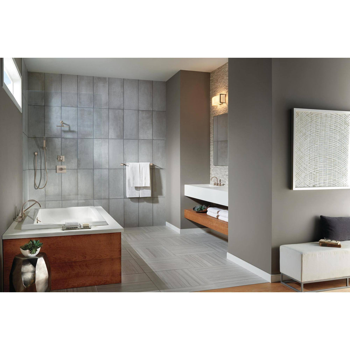 Roman Tub Trim with Hand Shower Stainless M7371