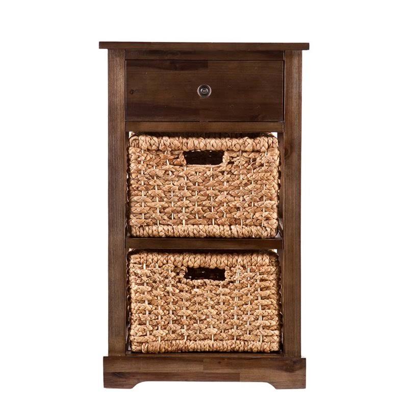 Antique Brown 2 Basket Storage Unit D671484