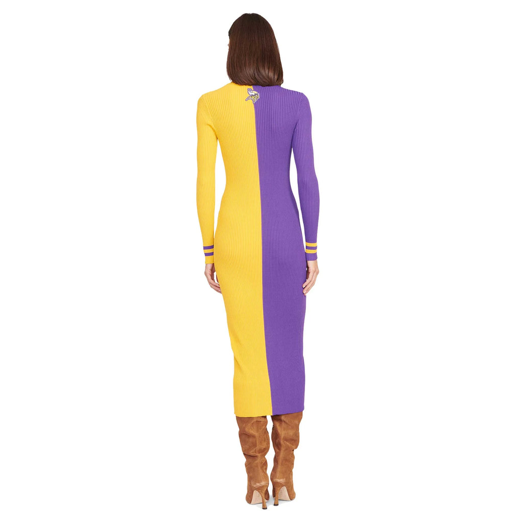 Purple Knit Button-Up Sweater Dress G321935
