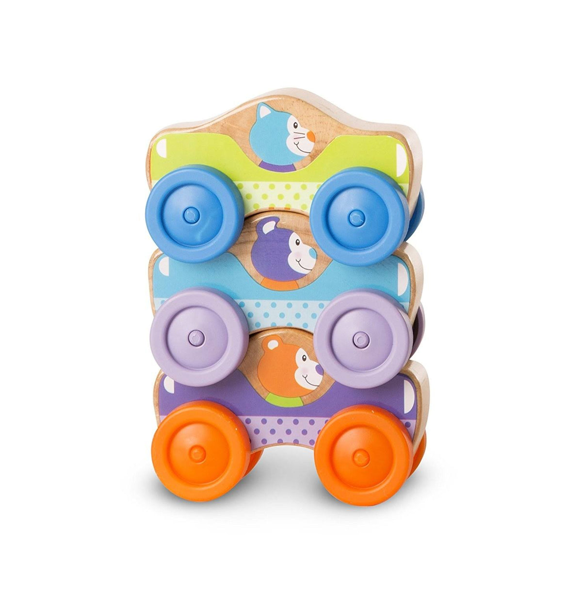 Wooden Animal Stacking Cars (3 Pcs) A4124