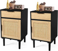 Set of 2 Wooden Nightstands with Drawer and Shelf V5271