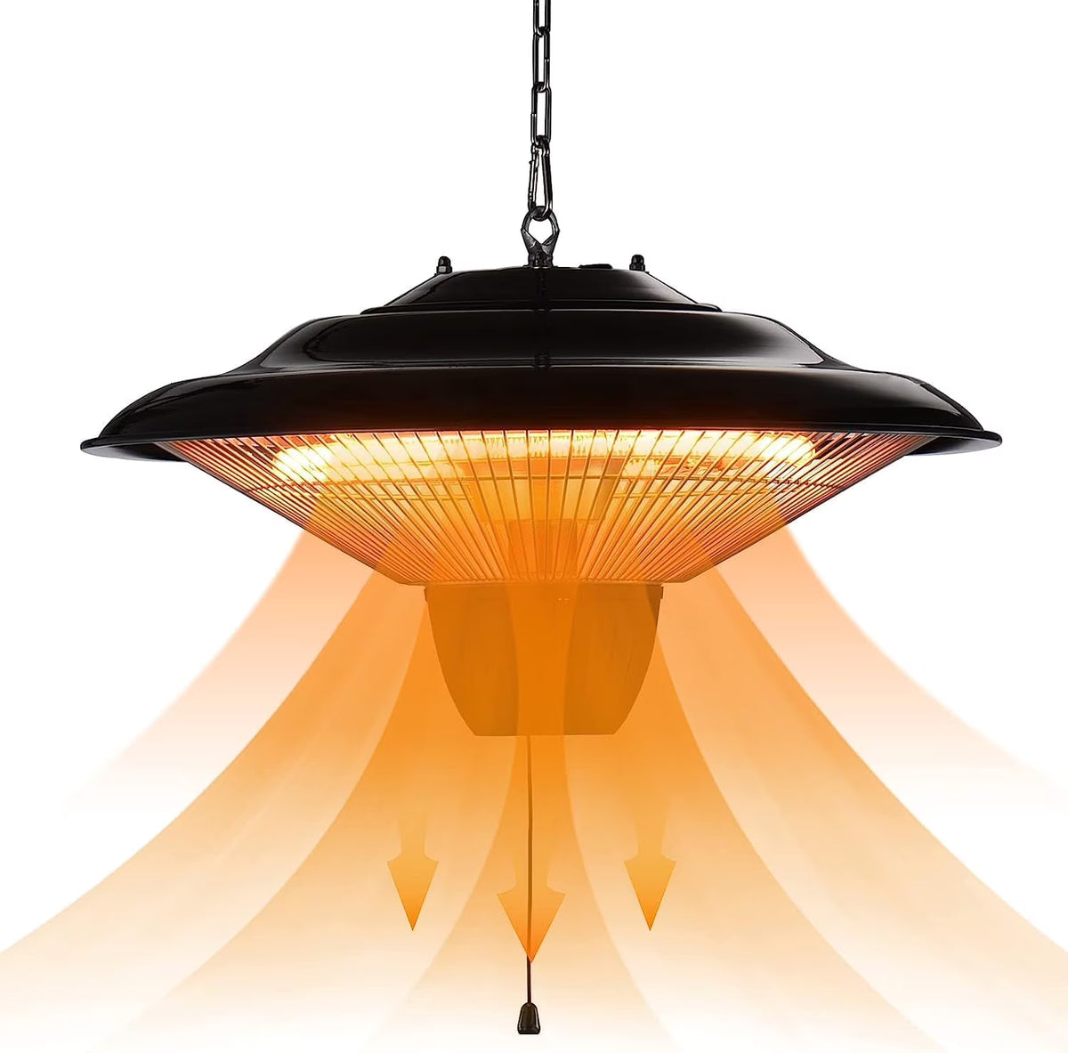 1500W Electric Hanging Patio Heater with Overheat & Tip-Over Protection, IP34 Waterproof E80753