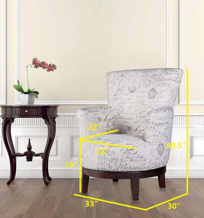 Swivel Accent Chair Graffiti Pattern T556645