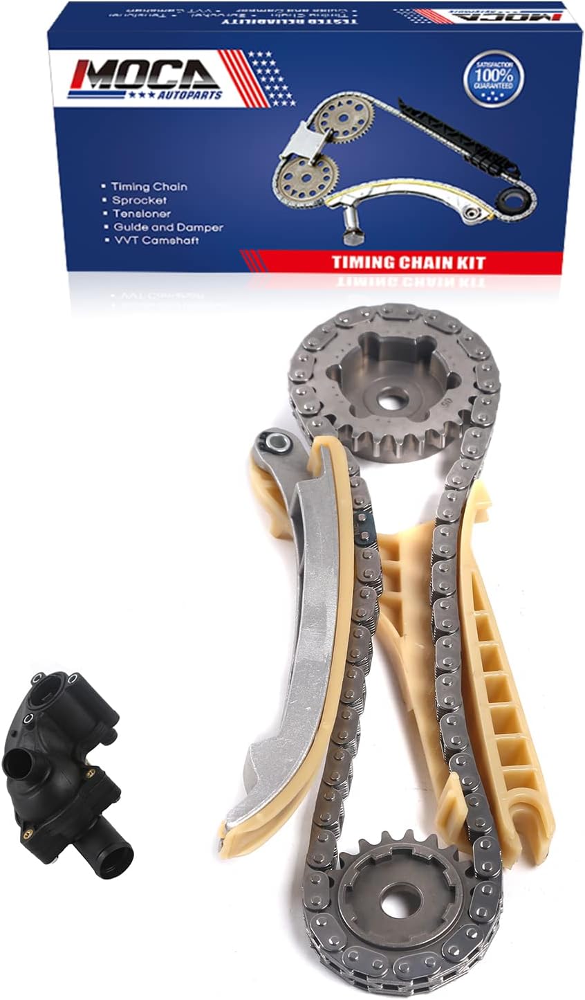 Timing Chain Kit with Thermostat Housing Assembly for Ford Explorer 4.0L, Pack of 2 A716087