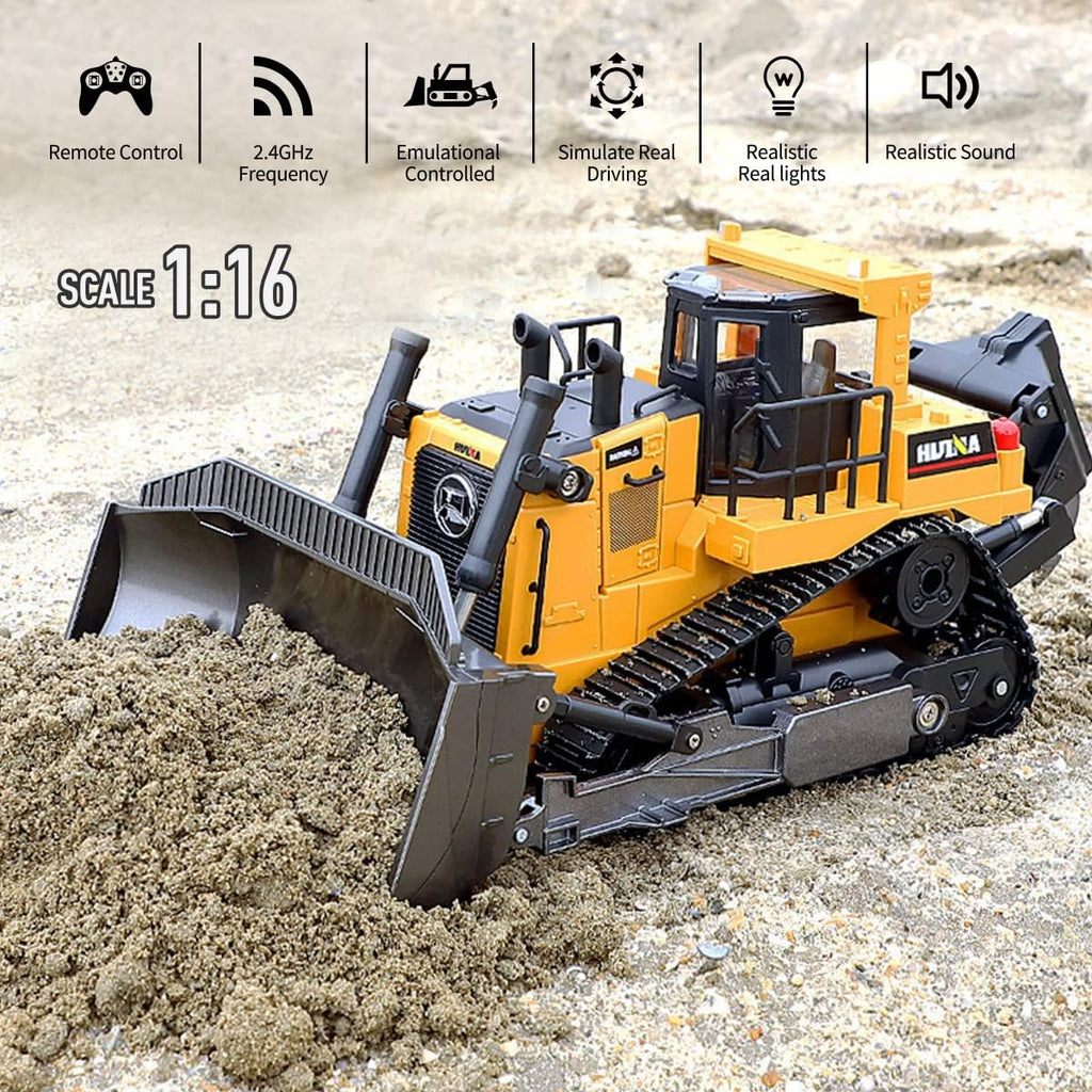 1/16 Scale 9 Channel RC Bulldozer Front Loader Tractor V206540