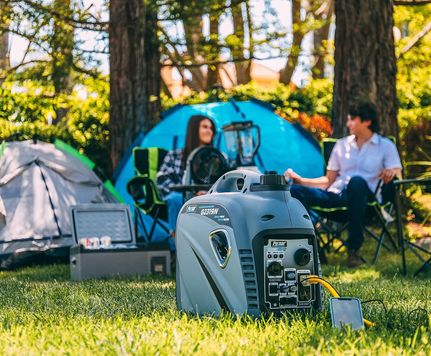 2,300W Portable Gas-Powered Inverter Generator with USB Outlet O96048