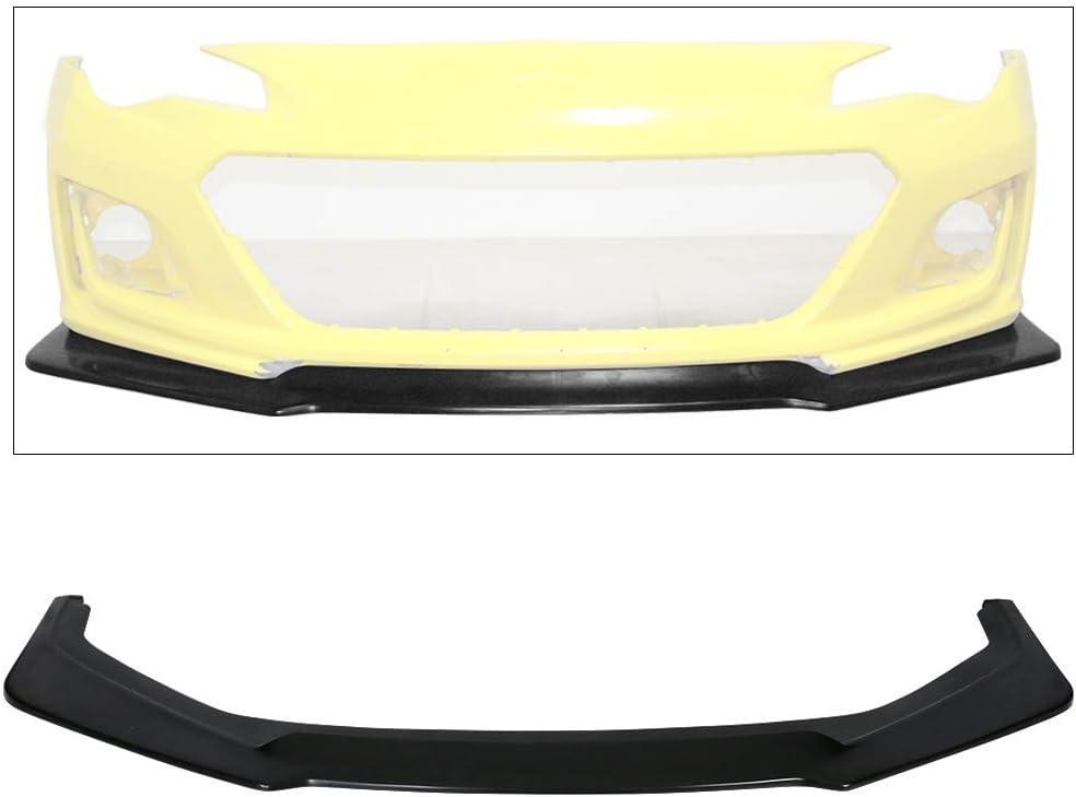 Front Bumper Lip Unpainted Black PU Bumper Spoiler Splitter C4501