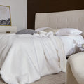 Faux Fur Reversible Throw Blanket 60"x80" White Z792989