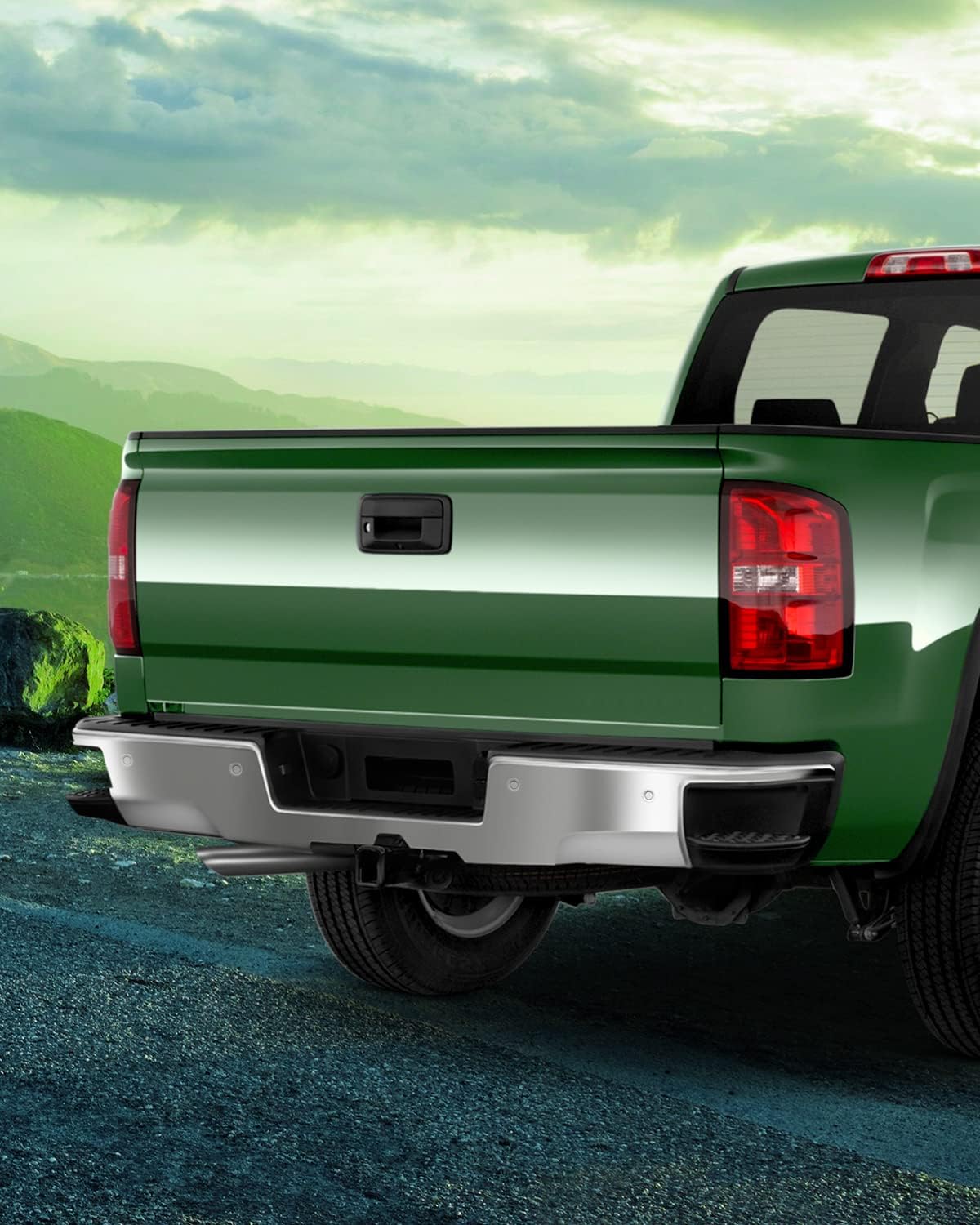 Rear Bumper Heavy Duty Steel Chrome P42903