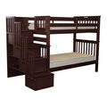 Cappuccino Twin over Twin Bunk Bed with 4 Drawers R2184