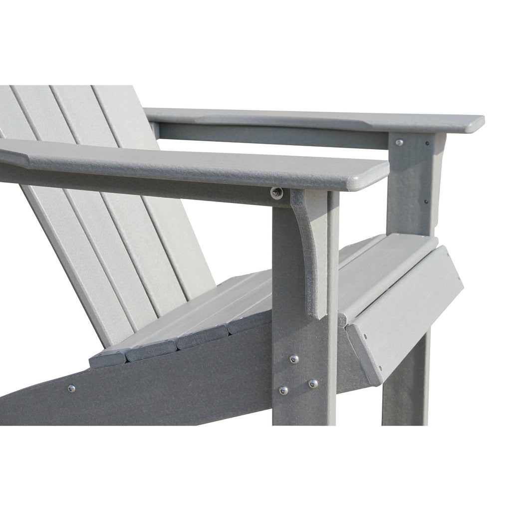 Grey Plastic Outdoor Adirondack Chair Y5890