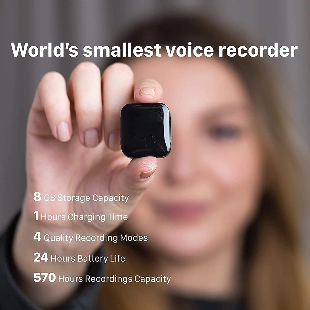 Mini Voice Recorder, 512 Hours Recording Capacity, Pack of 2 U940380
