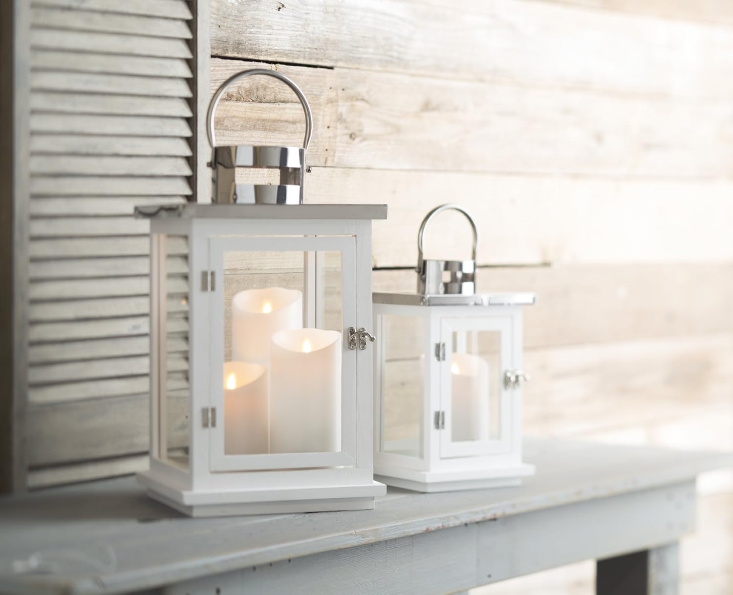 Ivory Pillar Candles with Remote, Set of 3, Flameless Battery Operated Flickering Light Source with Timer L143101