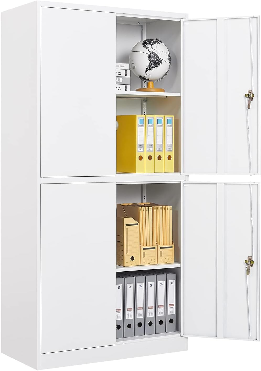 Black Steel 4 Door Storage Locker Cabinet D51921