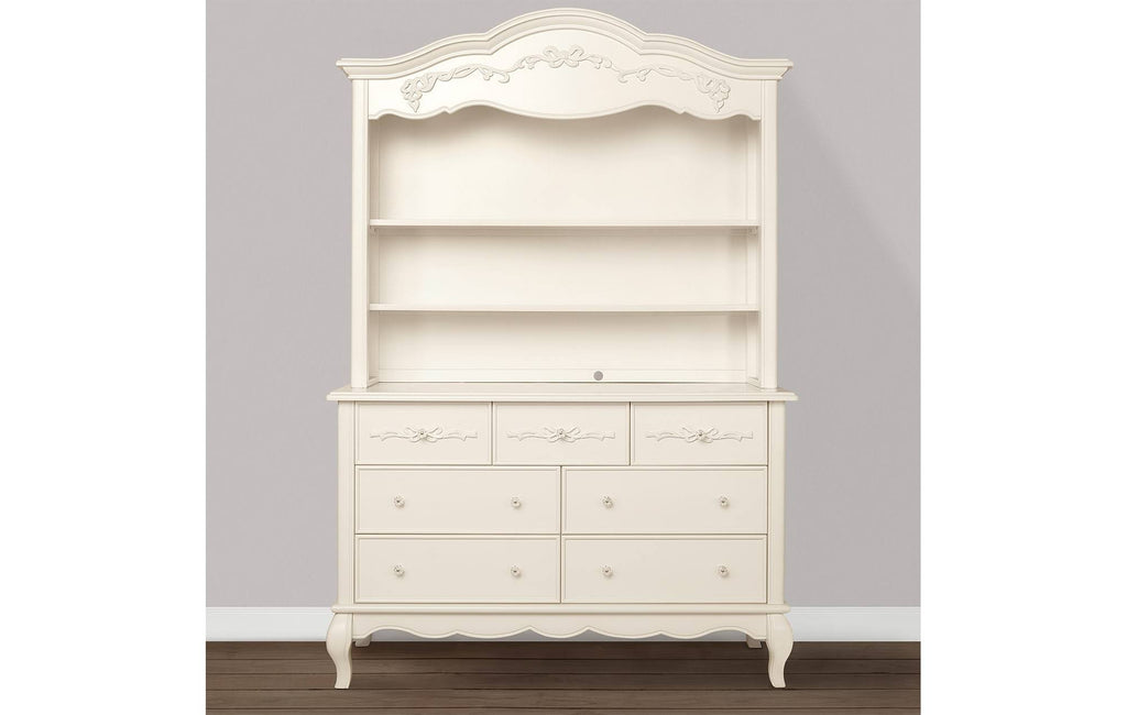 Ivory Lace Hutch Bookcase R68576